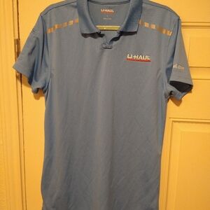 UHAUL Employee Blue Uniform Short Sleeve Polo Shirt Women's sz Large.